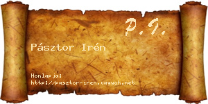 Pásztor Irén névjegykártya